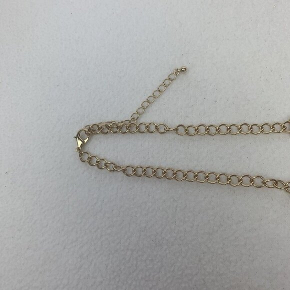 Green Gold Multi Strand Bib Layered Necklace Fashion Jewelry - Picture 4 of 9